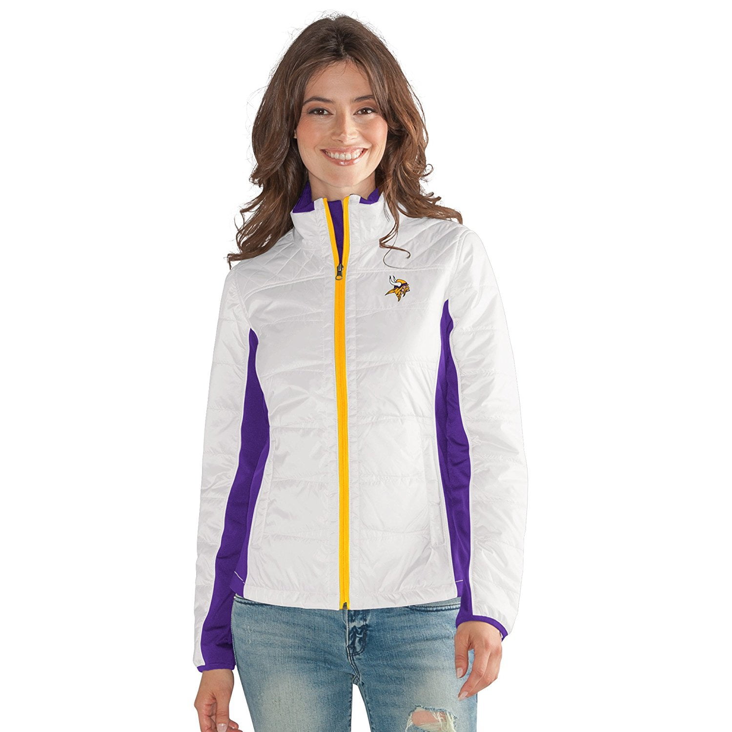 Minnesota Vikings Women's "Fullback" Full Zip Quilted Jacket by G-III Sports
