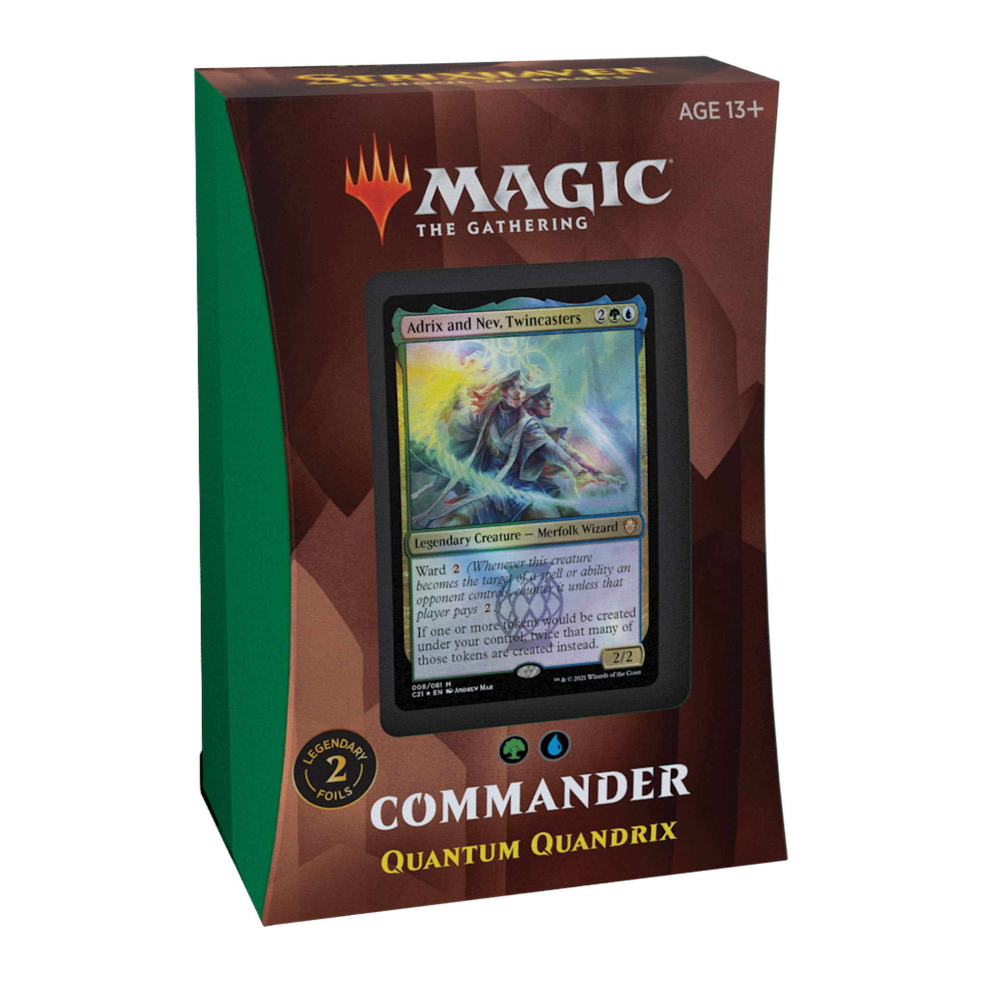 Magic The Gathering Strixhaven Commander Deck  Quantum Quandrix (Blue-Green)
