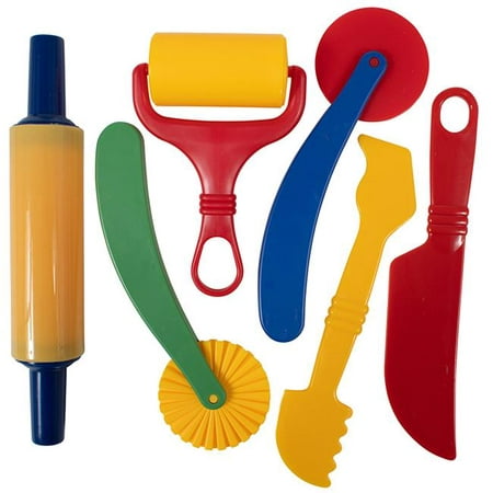 Learning Advantage CE-10011 Ready 2 Learn Dough Tools, Multi Color - Set of  6