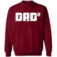 thumbnail image 2 of OXI Crewneck Sweatshirt - Dad Square, Basic Casual Sweatshirts for Men's and Women Fleece Sweatshirt Long Sleeve - Cardinal Red Small, 2 of 2