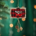 thumbnail image 6 of Northlight 7.5" Red Truck Hauling the Christmas Tree Ornament, 6 of 6