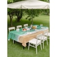 thumbnail image 4 of Outdoor Tablecloth with Umbrella Hole for Patio/Picnic/Party/Camping, Green Coastal Beach Waterproof Table Cloth Rectangle Table Cover Washable, Summer Nautical Ocean Beige Seaside (60"x 102"), 4 of 8