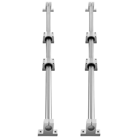 SKYSHALO Linear Movement Set  SFC16 1000mm  Comes with Two 39.4-inch Tracks  Four SC16 Carriage Blocks  and Four Mounting Brackets  Suitable for CNC and Robotics Tasks