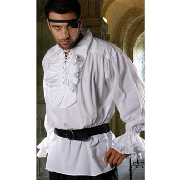 The Pirate Dressing C1011 Captain Charles Vane Shirt- White - 2XL - Cotton