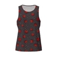 thumbnail image 4 of Fotbe Red Ladybugs On Dark Background Pattern Men's Quick Dry Workout Tank Top Gym Muscle Tee Fitness Bodybuilding Sleeveless T Shirt Breathable Workout Shirt-, 4 of 8