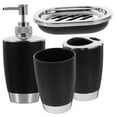 thumbnail image 4 of HEMOTON 4-Piece Toothbrush Holder Set in Teal and Black - Bathroom Accessories for Toothbrushes and Toothpaste Storage, 4 of 8