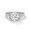 White, variant on One carat 2.11 Carat - Round Cut - Moissanite Ring - Solitaire Engagement Ring in 18K Yellow Gold Plating over Silver Size 5