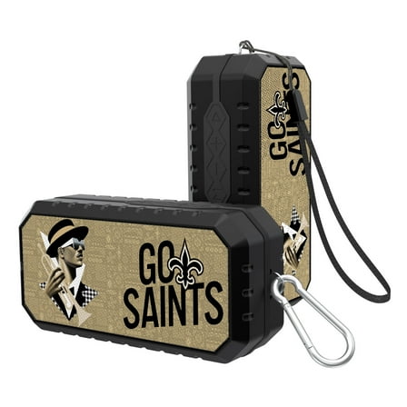 Keyscaper Black New Orleans Saints Water Resistant Bluetooth Speaker