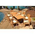 thumbnail image 6 of Grade-A Teak Dining Set: 8 Seater 9 Pc: 94" Mas Rectangle Trestle Leg Table And 8 Maldives Chairs (2 Arm & 6 Armless Chairs) WholesaleTeak #51ML2109, 6 of 6