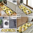 thumbnail image 6 of Yellow White Checker Sunflower Pattern Kitchen Rug Mat,Kitchen Runner Rugs Non Skid Washable,Decorative Kitchen Floor Mats for Kitchen,Sink,Laundry,17"x47.2", 6 of 7