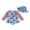 Blue, variant on Toddler Baby Girl 4th Of July Rash Guard Swimsuit Zip Up Ruffled Long Sleeve Crew Neck Swimwear Star Print Bathing Suit with Sun Hat Fourth Of July Outfits