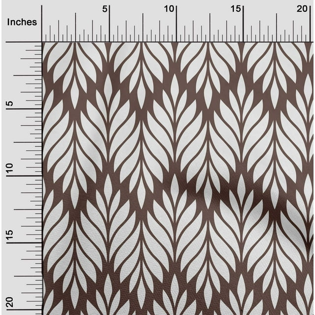 oneOone Polyester Lycra Brown Fabric Tiles Moroccan Sewing Craft Projects Fabric Prints By Yard 56 Inch Wide