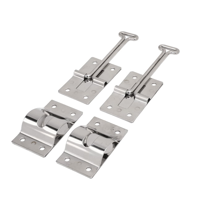 Stainless Steel Multifunctional T Style Entry Door Catch Holder 2PCS RV Door Latch for Cargo Trailer Truck