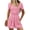 BZ29_Pink, variant on Lumtrix Rompers for Women Summer Casual Short Sleeves Square Neck Shirt Baggy Shorts Jumpsuit 2026 Beach Vacation Overalls Black M