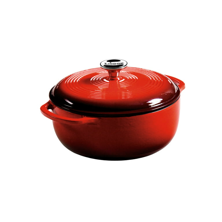  Lodge USA Enamel 4.5 Qt Enameled Cast Iron Dutch Oven - Cast  Iron Cookware - Dutch Oven Pot with Lid - Smoothing Sailing Color - 4.5 Qt  Capacity: Home & Kitchen