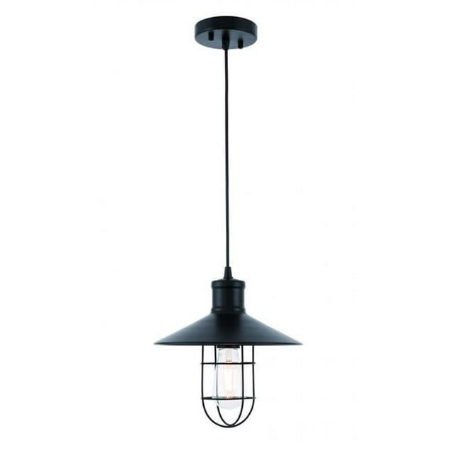 Living District LD7505BK Flaneur 1 Light Black Ceiling Pendant