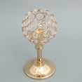 thumbnail image 4 of Portavelas de cristal de 2 piezas perfecl Candelabro de mosaico dorado, 4 of 8