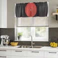 thumbnail image 5 of 2 Pack Valances for Windows, Retro Record Window Valances for Living Room/Bedroom/Bathroom, Abstract Vintage Minimalist Art Light Filtering Kitchen Curtain Valance Window Treatment 60"W x18" L, 5 of 9