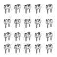 thumbnail image 1 of 20 Pcs M4 5/32" Abrazaderas de Cable U-Bolt para Aparejo de Cable de Alambre Sistema de Barandilla de Carpa, 1 of 6