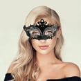 thumbnail image 5 of Unique Bargains 1 Pc Electroplated Half-face Party Mask Black Plastic, 5 of 5