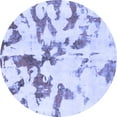 thumbnail image 1 of Ahgly Company Machine Washable Indoor Round Abstract Blue Modern Area Rugs, 7' Round, 1 of 4