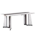 thumbnail image 6 of 71" Large Dining Room Table for 6, Rectangular Kitchen Table with Adjustable Legs, Waterproof Wood Grain Dining Table for Big Family, White, 6 of 9