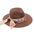 thumbnail image 2 of Sombrero de Sol Damas Pescador Pot Hat Primavera y Verano Playa protección Solar Sombrero de Paja Vintage británico Sombrero Visera Casual Sombrero ShuxiuWang 1327533072601, 2 of 3