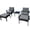 Gray, variant on Rattan and Glass Combination / Outdoor Furniture / Unique and Attractive Design