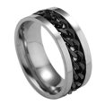 thumbnail image 1 of Miangastore Rings Black Titanium Steel 1Pcs Size 6 2.05x0.65x0.31Inches, 1 of 9
