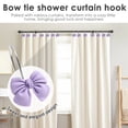 thumbnail image 6 of Dznils Resin Bow Shower Curtain Hooks Rings, Rustproof Shower Hooks for Bathroom, Purple, Set of 24, 6 of 12