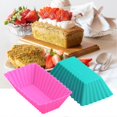 thumbnail image 2 of Farfi 12pcs Pastry Cup Impermeable Fine Workmanship Rectangular Silicone Jelly Cake Baking Cup For Bakery, 2 of 4