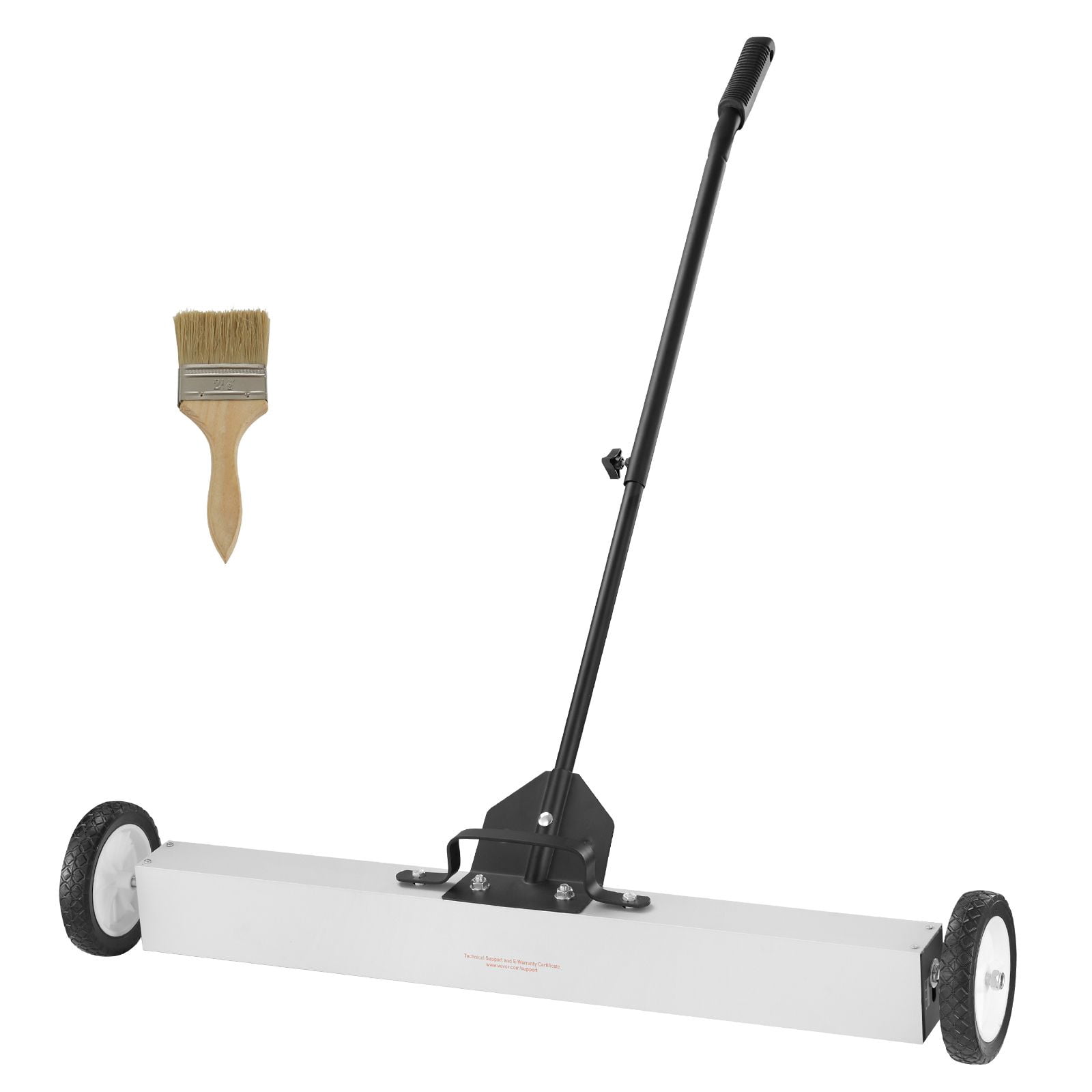 55Lbs Rolling Magnetic Sweeper with Wheels,Push-Type Magnetic Pick Up Sweeper, 36-inch Large Magnet Pickup Lawn Sweeper with Telescoping Handle, Easy Cleanup of Workshop Garage Yard