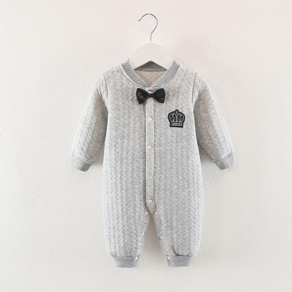 Avtoify Toddler Rompers, Toddler Toddler Boys Long Sleeve Jumpsuit Warm Toddler Jumpsuit Pajamas