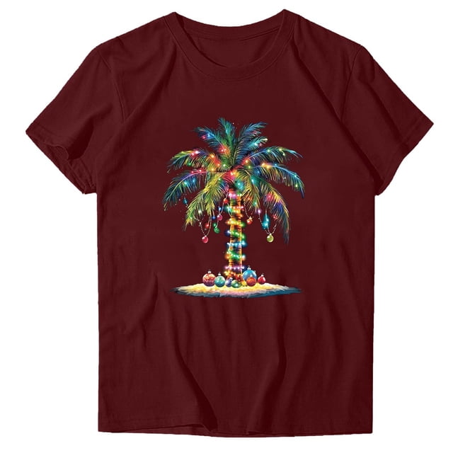 Blusas de Manga Corta para las Mujeres Divertida Impresión Cuello Redondo Camiseta Vintage, Blusas de Primavera para las Mujeres