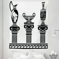 thumbnail image 1 of Retro Tapestry, Hellenic Vases and Ionic Columns Design Amphora Antiquity Culture, Fabric Wall Hanging Decor for Bedroom Living Room Dorm, 5 Sizes, Black and White, by Ambesonne, 1 of 1