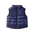 thumbnail image 3 of Vest for Boys Navy Puffer Vest Jackets with Pockets Sleeveless Jacket Waistcoat Outwear Lightweight Warm Down Coat Little Girl Clothes Size 5-6 Years, 3 of 8