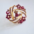 thumbnail image 4 of Brooch Pins Glitter Pechuza Aleación de zinc con un patrón de flores de cristal Regalos para las mujeres Joyería Mujer Ropa Accesorio Cristal Purple Speravity AP004687-01, 4 of 7