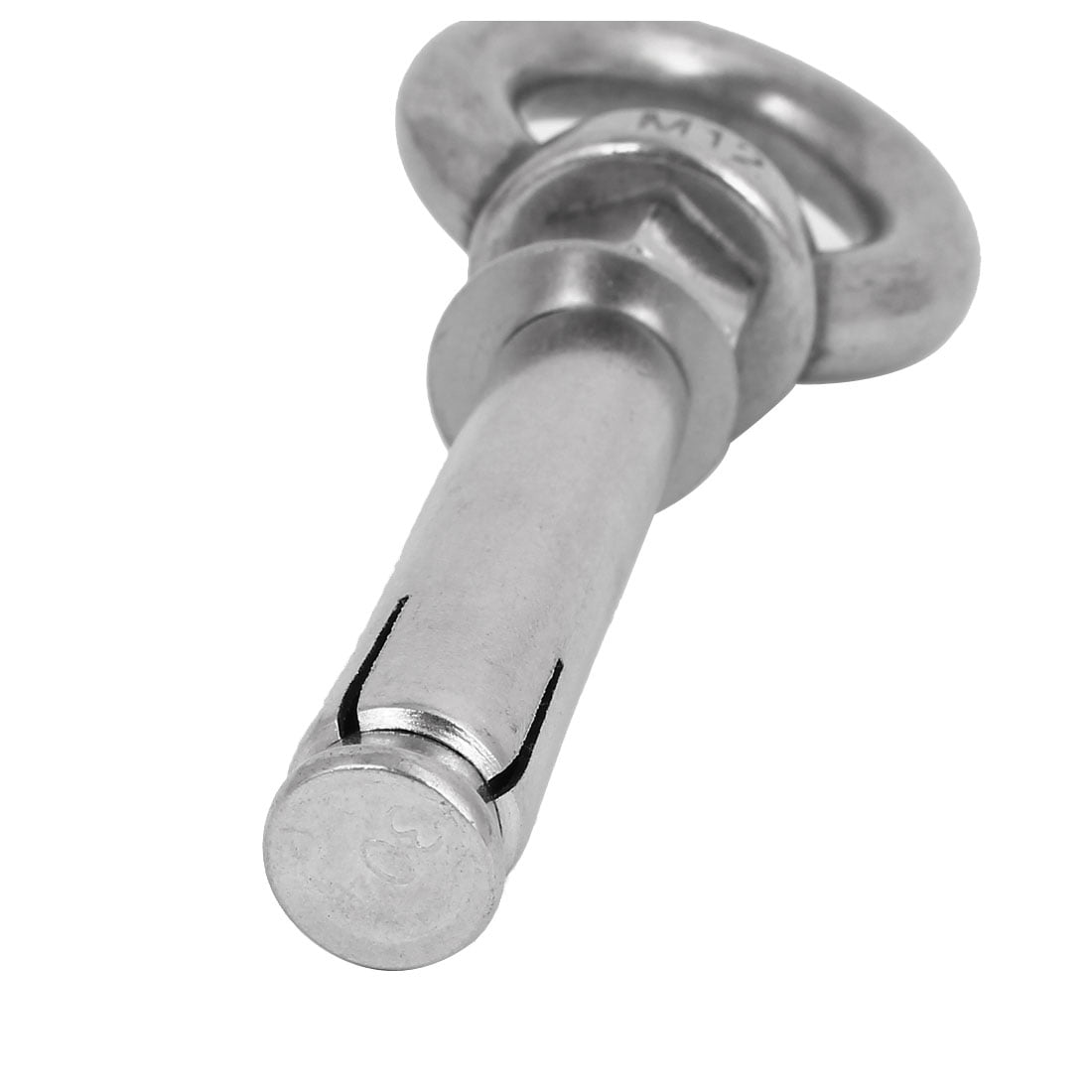 M12x100mm 304 Stainless Steel Ring Lifting Expansion Hook Bolt Screw 5pcs