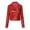 Red, variant on Dealovy Womens Leather Jackets Zip up Motorcycle Short Outerwear Long Sleeve Slim Fitted Jacket Coats