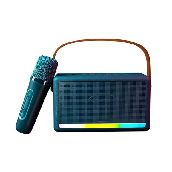 Karaoke Machine for Kids Adults Mini Portable Bluetooth Karaoke Speaker with Wireless Microphone LED Light for Banquet,B