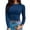 Blue, variant on Fgnfyis Women's Long Sleeve T-Shirt Soft Casual Loose Fit Pocket Detail Flip Hem Comfortable Basic Top for Everyday Wear Blue XXL