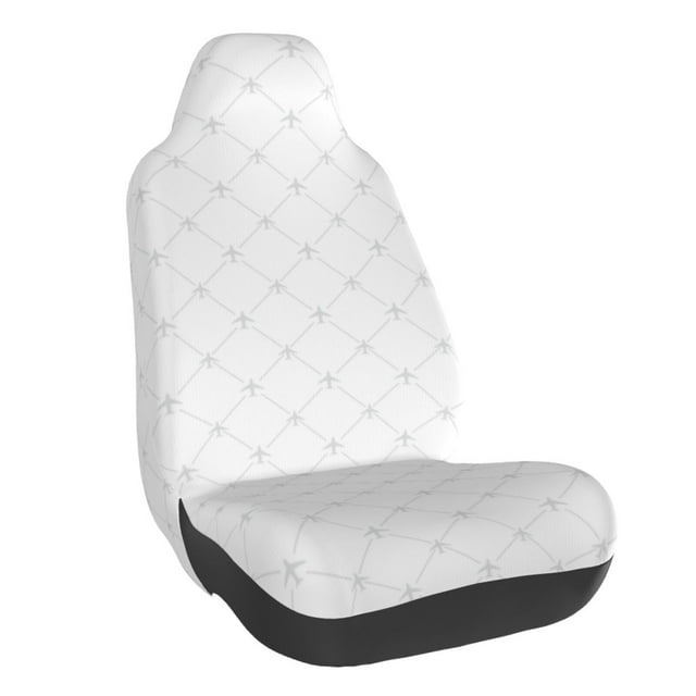 Wukai Travel Around The World Airplane Full Set Car Seat Covers with Soft Padding Universal Auto Front Seats Protector and Cushion Mat