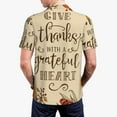 thumbnail image 4 of Balery Thanksgiving With A Grateful Heart Printed Men’s Short Sleeve Polo Shirt, Midweight Men's Shirt,Golf Polo shirts -3X-Large, 4 of 9