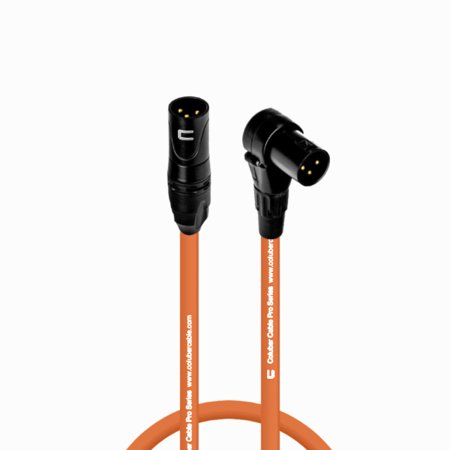 Coluber Cable 3-Pin M-Right Angle Balanced XLR Cable - Premium Cord 1.5ft