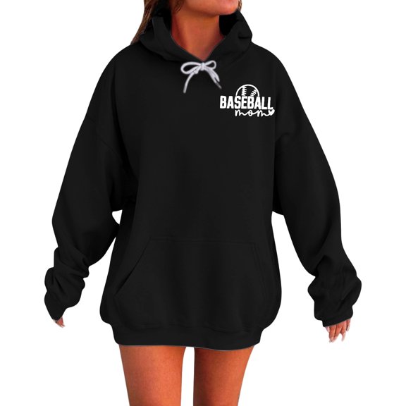 Holzkary Baseball Hoodies for Womens 2025 Collar Off The Shoulder Sweatshirt Baseball Mom Sweatshirt Funny Game Day Baseball Pullover Tops Fall Outfits Trendy Fashion Pullover Tops Black L