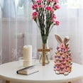 thumbnail image 6 of Lighted Easter Bunny Tree Ceramic Figurines Tabletop Decor Pre-Lit Rabbit with Colorful Lamp Beads and Bunny Ear Spring Easter Decorations Gifts, 6 of 7