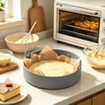 thumbnail image 5 of JHyouerji Silicone Air Fryer Liner Baking Tray Gray Food Grade Non Stick Reusable Oven Microwave Pizza Cake Bakeware Foldable Storage Kitchen Accessory, 5 of 6