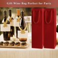 thumbnail image 4 of Kingtowag Wine Bottle Gift Bag, 13.8" Wine Bottle Gift Bag - Rope Handles, Elegant Presentation, Gift Bag, 4 of 8