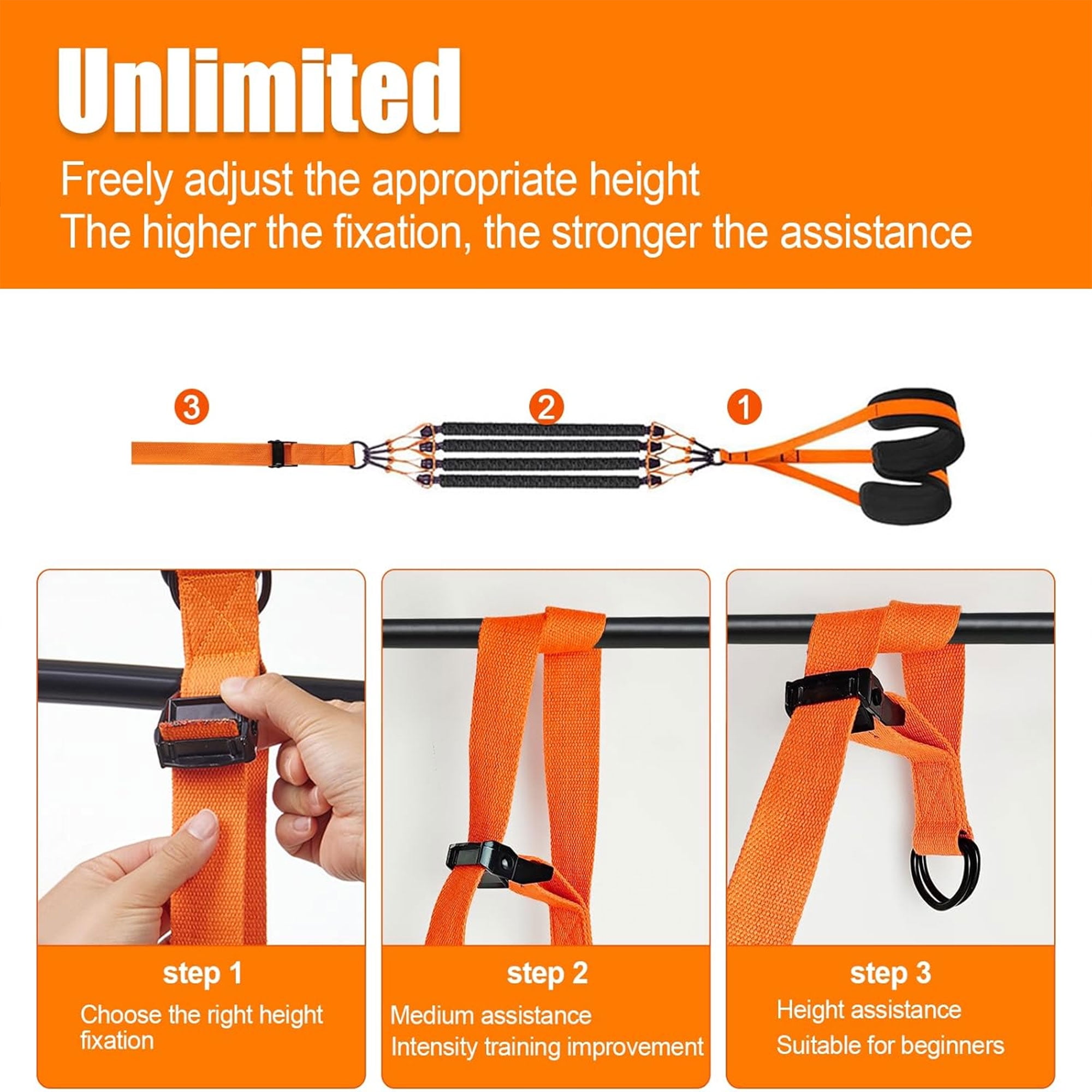 WQQQW Pull Up Assistance Bands 75-300lbs, Resistance Band for Pull Up Bar Bands