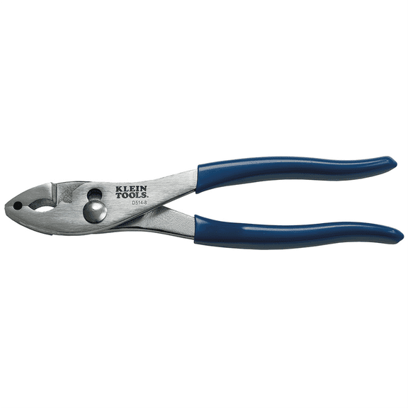 Klein Tools Slip-Joint Pliers Hose-Clamp 7-5/8" Plastic-Dip Handles